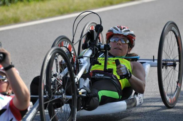 Drafting during hand cycle race