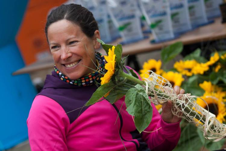 Flowers on the Podium