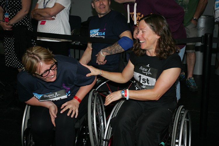 Me and Helen sharing a joke after the Great Manchester Run