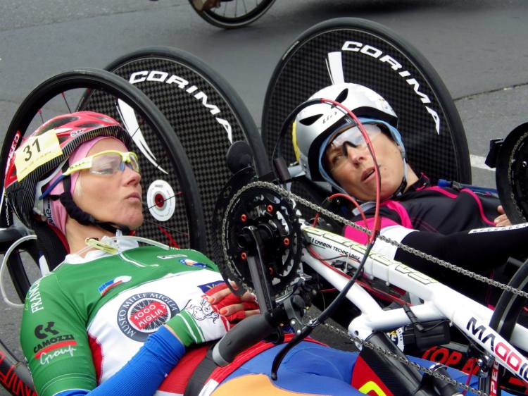 Romina and I chatting before the TT