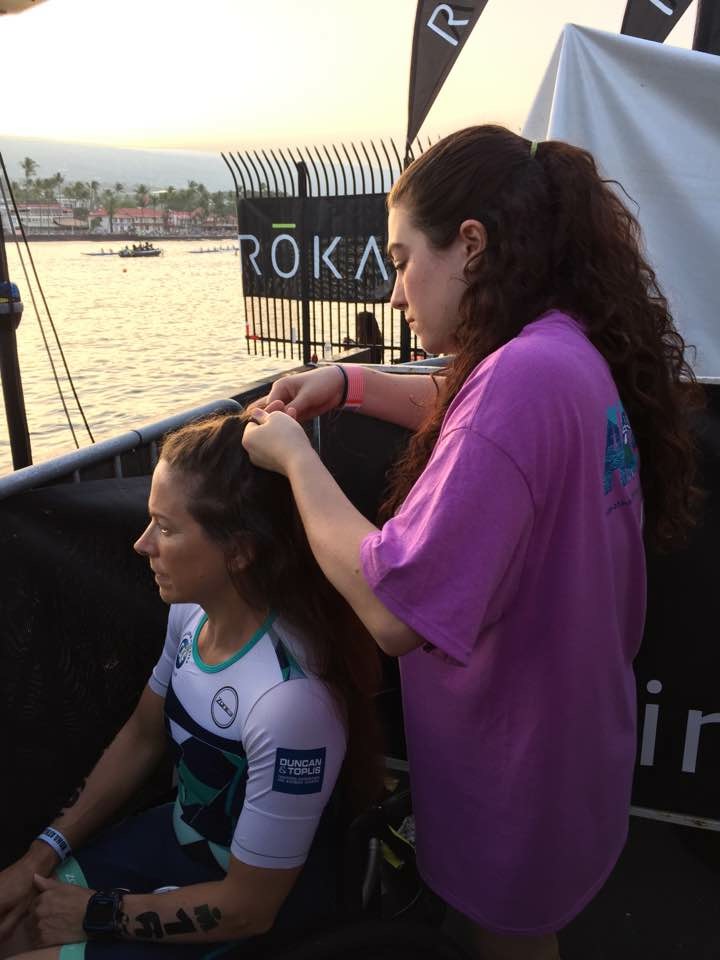 Bex plaiting my hair